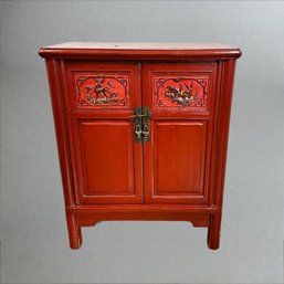 A Vintage Asian Style Red Cabinet