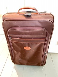 Long Champ Suitcase With Leather Straps