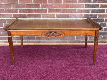 Vintage Rectangular Coffee Table With Rolled Ends