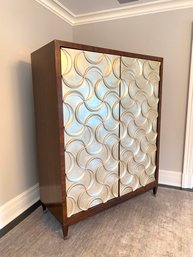 Horchow Silver Caracole Wave Cabinet