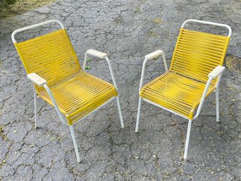 Vintage Rubber Strap Outdoor Chairs - Made In Germany