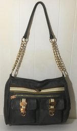 A57. Christine Price Large Grey & Gold Chain Handbag.