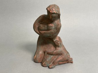 A Gorgeous Ceramic Statue, A Mother With Her Children