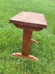 Side Table With Trestle Base