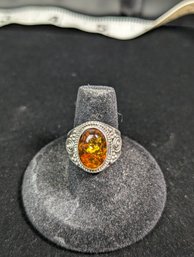 Sterling Ring Fire Opal