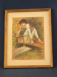 Original Walter Pleuthner (Listed Artist) Painting Of A Young Woman