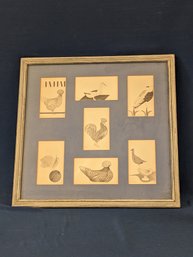 Matted And Framed Set Of 7 Dudley Huppler Lithographs Of Birds