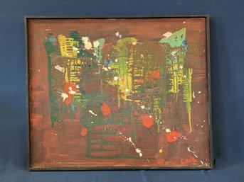 Vintage Mid Century Abstract Painting