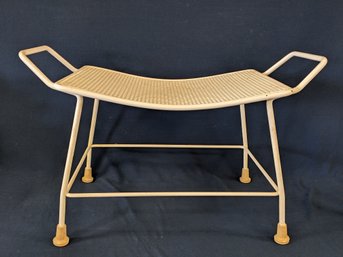 Vintage Mid Century Modern Metal Stool / Footrest