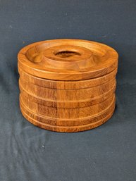 Jens Quinsgaard For Dansk Teak Ice Bucket With Lid