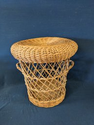 Woven Basket Seat / Stool