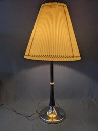 Vintage Mid Century Modern Black And Chrome Table Lamp