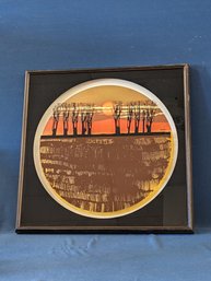 Vintage 3-D Art Piece Circa 1970s By Virgil Thrasher, California Artist 'Ten Trees'