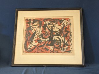 Pencil Signed 1947 Seong Moy 'Boozi #1' Woodcut