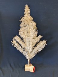 Vintage 1960s / 1970s Consolidated Novelty Co. White Christmas Tree