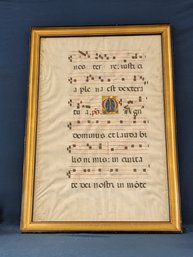 Double Sided Antiphonal Sheet Music Circa Middle Ages