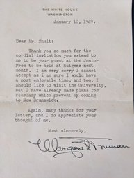 Signed Margaret Truman Letter On White House Letterhead