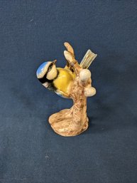 W. Goebel West Germany Hanging Blue Titmouse Porcelain Bird Figure