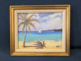 Signed Caribbean Painting