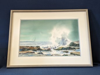 National Award Winning Artist Robert Noreika Watercolor Seascape Painting