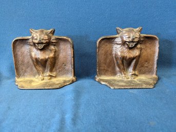 Snead And Co Hissing Cat / Laughing Cat 1902 Bookends