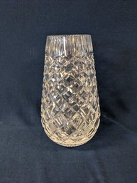 Signed Waterford Crystal In Criss Cross Killeen Pattern