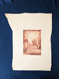 Connecticut Artist Maryellen Shafer Print Reclining Woman