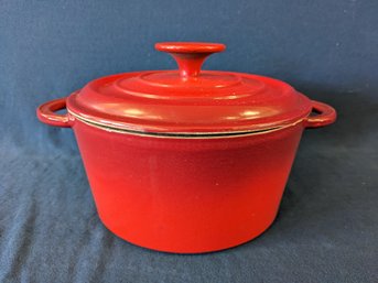 Le Crueset Red Covered Pot Made In France, Marked #18