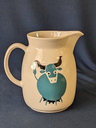 Blue Bull Pitcher 'Arabia Made In Finland'