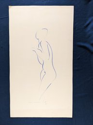 Richard Gangel Line Drawing 'Homage Modigliani'