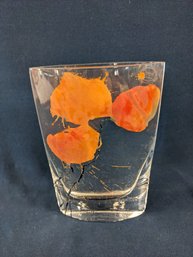 Orbis Oskar Koller Poppies Triple Bloom Glass Vase By Goebel