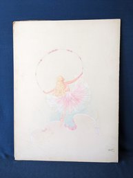 Signed Listed Artist Julia Manley Original Illustration Rose Fairy