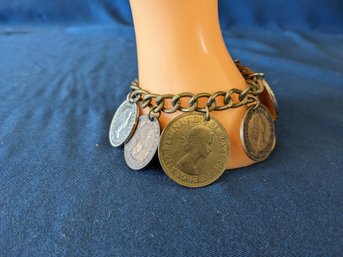 British Coin Bracelet