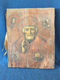 Painted Religious Icon Painting On Board