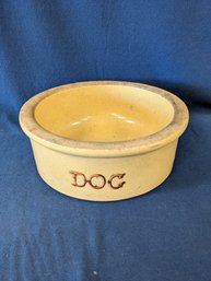 Antique Roseville 'Dog' Dog Bowl