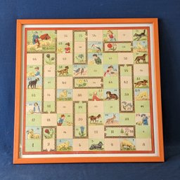 Antique  Framed Children's Board Game