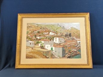 1969 Signed Mediterranean Painting Tunnell / Junnell?