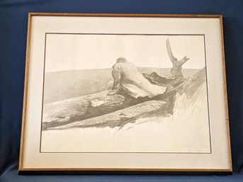 Andrew Wyeth 'Study For April Wind' Black And White Lithograph