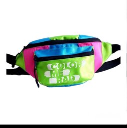 Classic Satin Neon Vintage 90's Color Me Rad Fanny Pack Bag