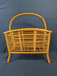 Bamboo / Rattan Mid Century Modern Magazine Rack