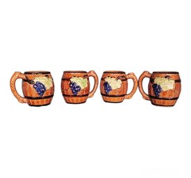 Vintage Mepoco Barrel Grape Mugs 4