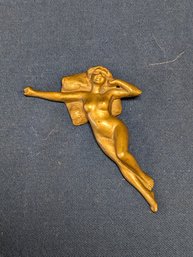 Austrian (?) Cold Painted Bronze (?) Nude Reclining On A Pillow