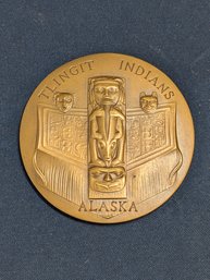 Vintage 1972 John Edward Svenson Society Of Medalists Medallion 'Tlingit Indians Alaska'