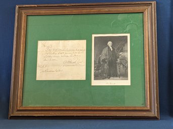 Signed Oliver Ellsworth Document With Engraving