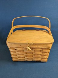 1994 Longerberger Pie Basket With Signed With Original Insert And Paperwork