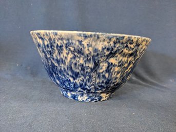 Antique Blue Drip / Splatter Glaze Bowl