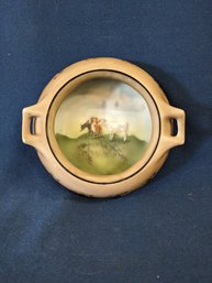 Royal Bayreuth Bavaria Hand Painted Dish With Pastoral Cow Scene Interior