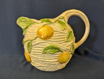 Stylish Italian Drink Pitcher With Oranges