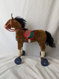 Steiff Club Edition 1998 Oversize Rolling Horse Toy