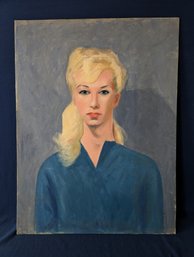 Signed Laura Seriana Painting Of Young Woman